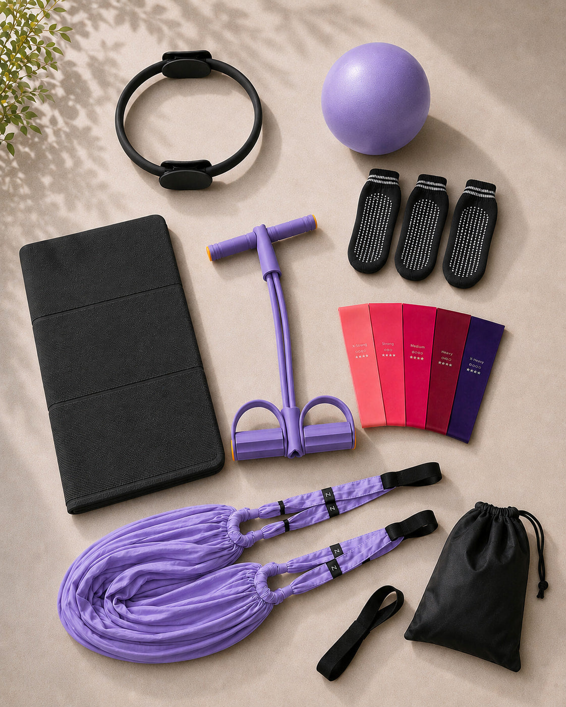 Kit Complet Noir et Violet Pilates Floya