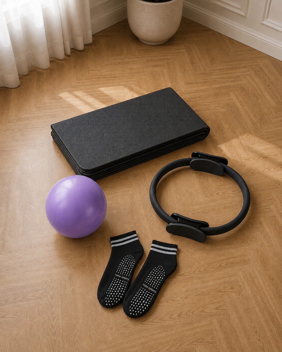 Kit Essentiel Noir et Violet Pilates Floya