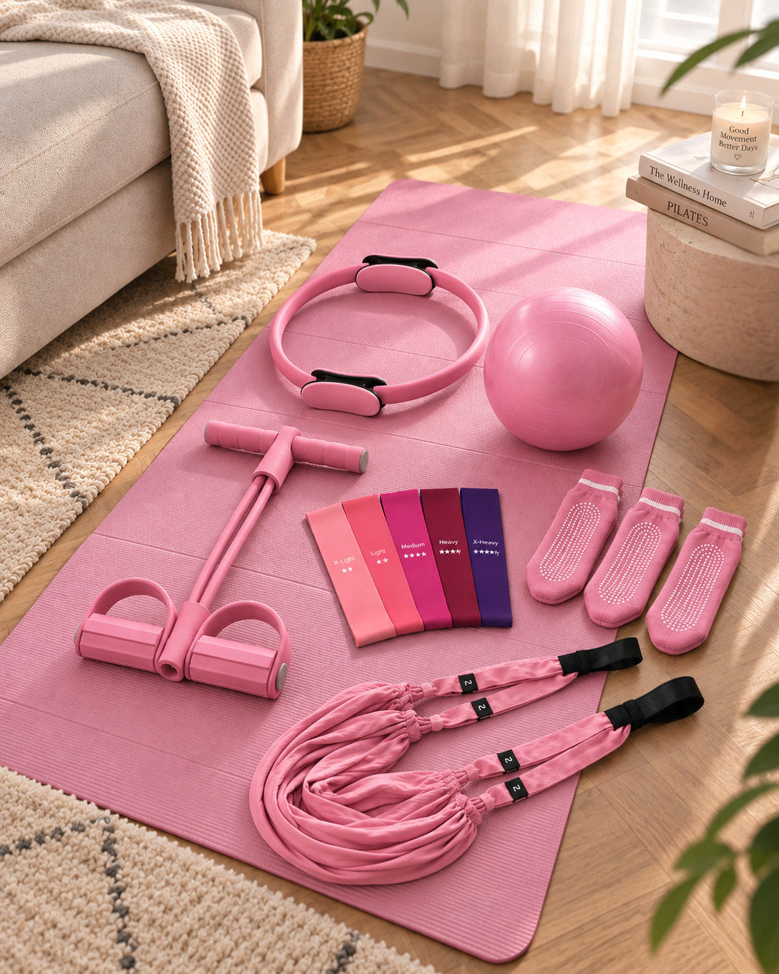 Kit Complet Rose Pilates Floya