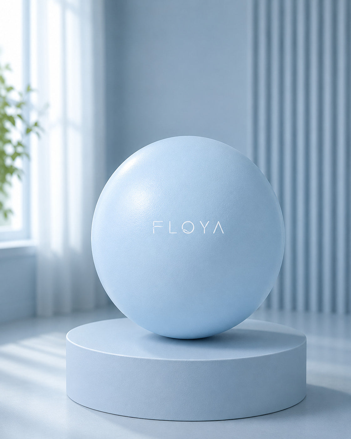 Ballon de Pilates Floya 25cm, coloris bleu pastel