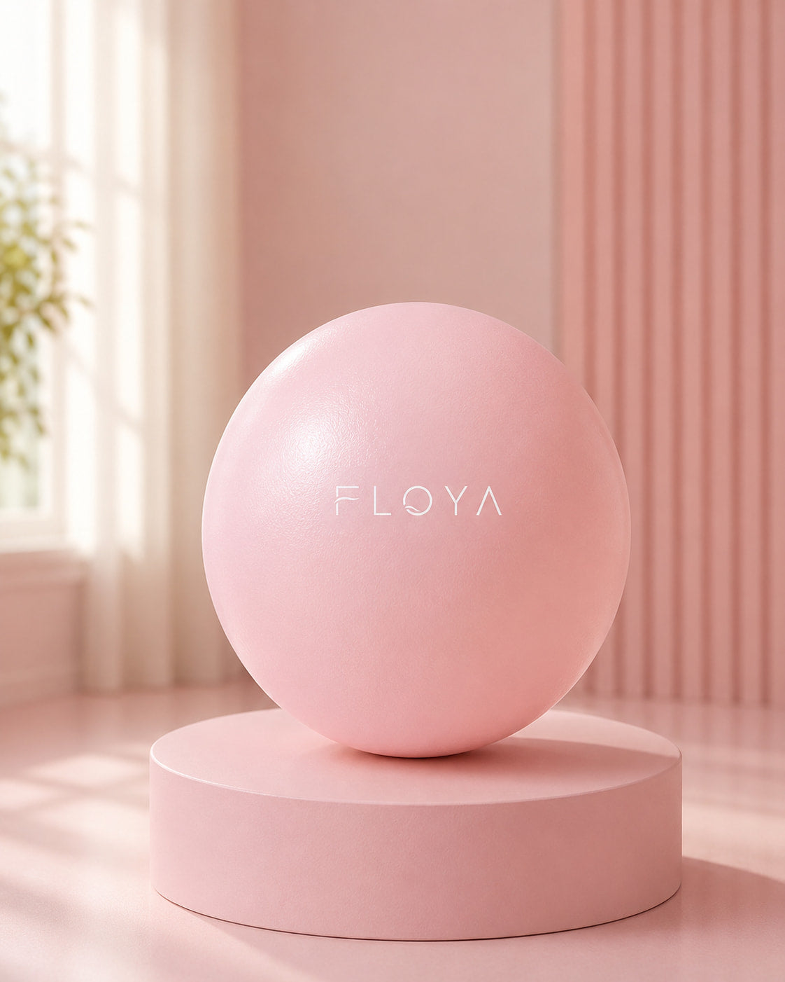 Ballon de Pilates Floya 25cm, coloris rose pastel