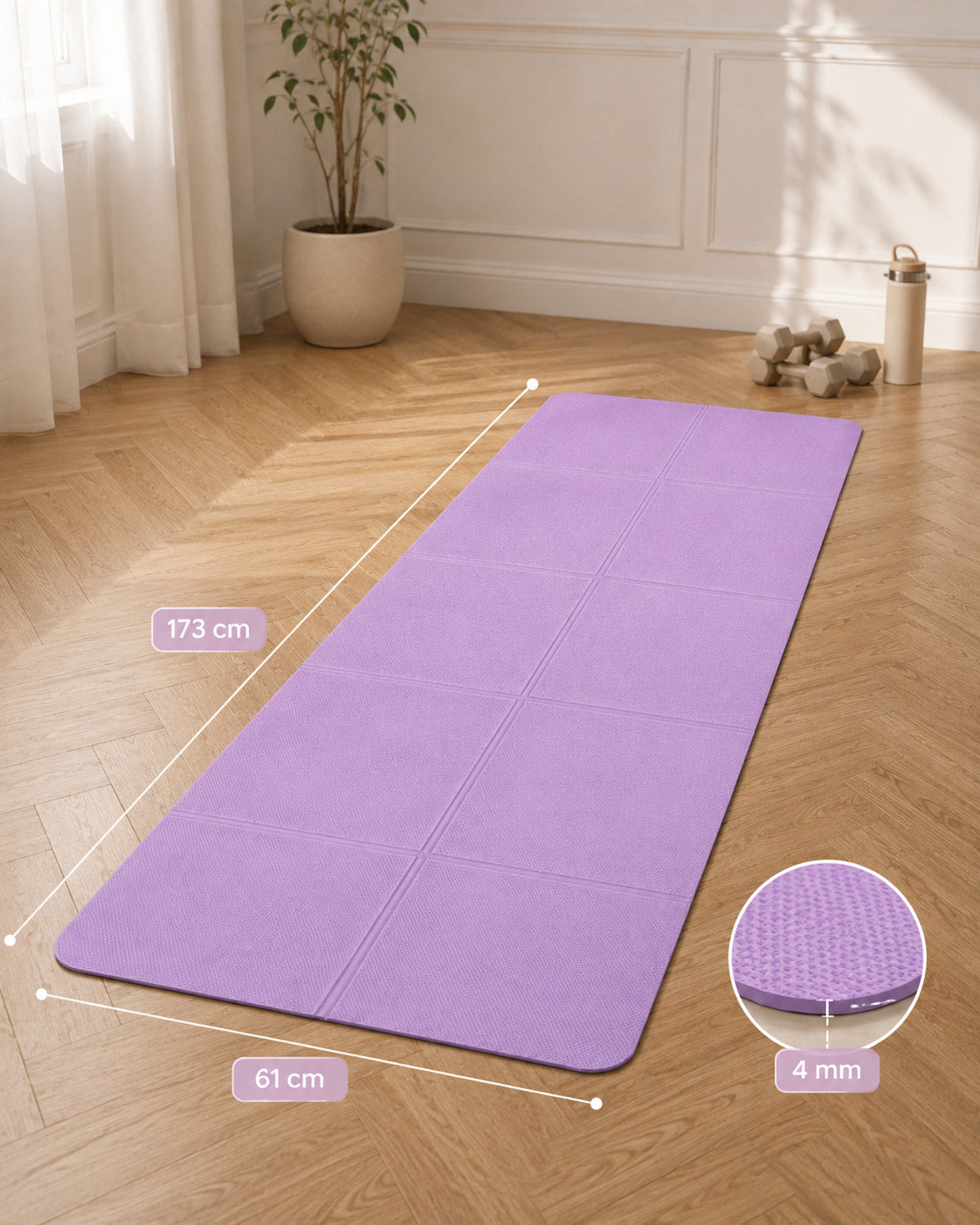 dimension tapis antidérapant Pilate floya 