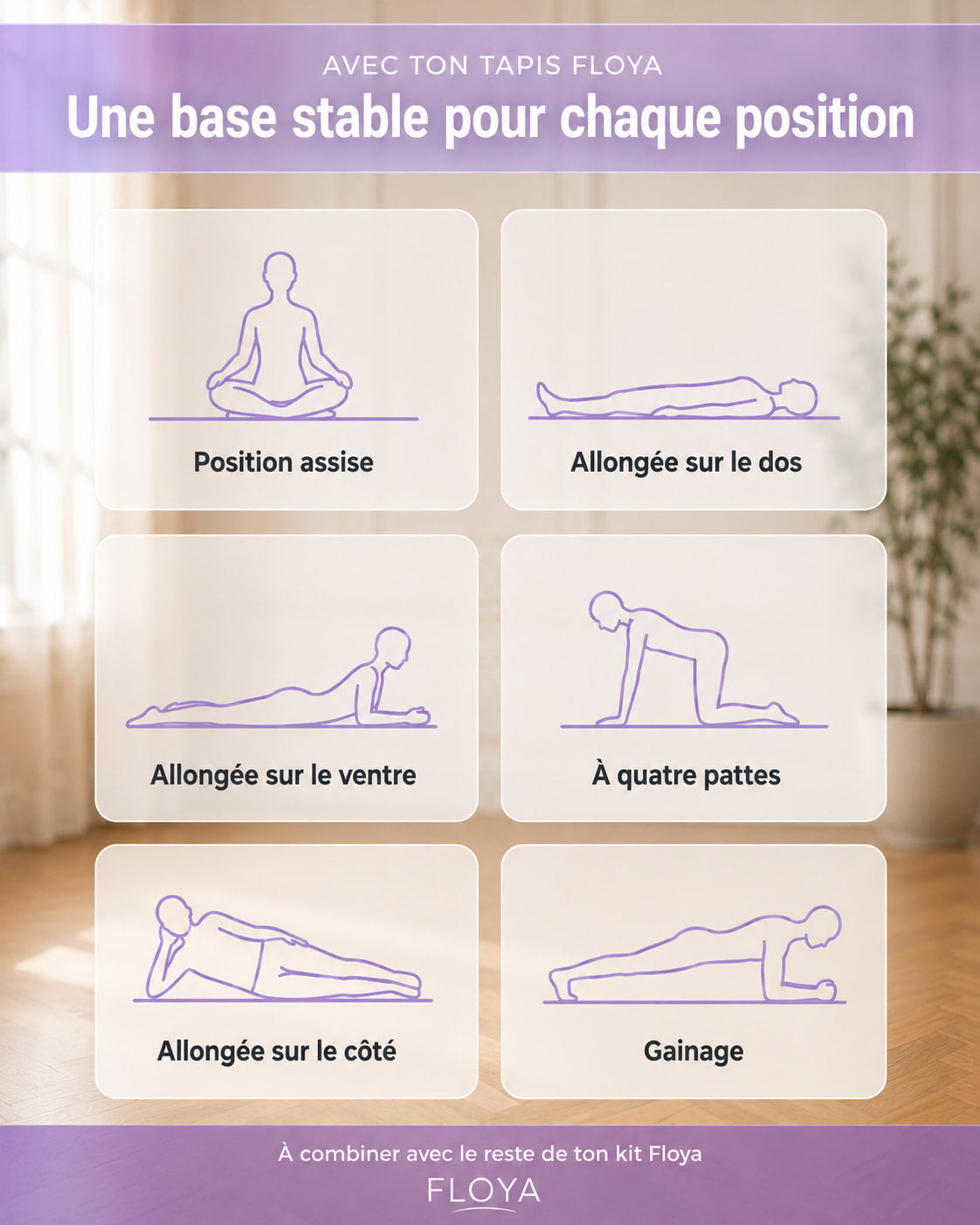 Tapis de Pilates Antidérapant Floya