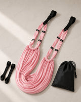 Sangle d'étirement Floya coloris rose, avec sac de rangement