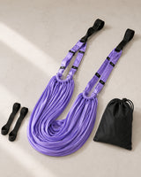 Sangle d'étirement Floya coloris violet, avec sac de rangement